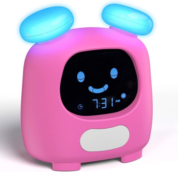 i-box Blinky, Alarm Clock for Kids, Sleep Trainer Clock, Bedtime Night Light and Wake Up Light, Sleep Aid for Kids, Soothing Sounds and Lullabies, Gift For Kids Christmas Birthday