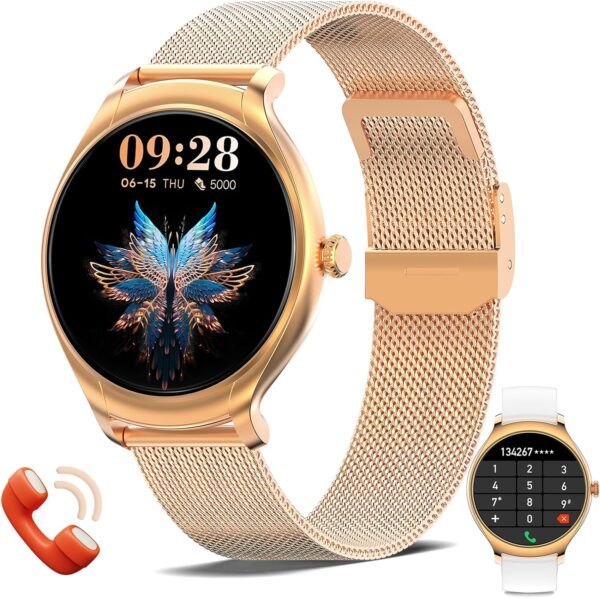 Nemheng Smart Watch for Women, Answer/MakeCalls, 1.39" Touch Screen Women Fitness Watchwith Heart Rate Sleep Monitor and Voice AssistantIP67 Waterproof Watch for IOS Android