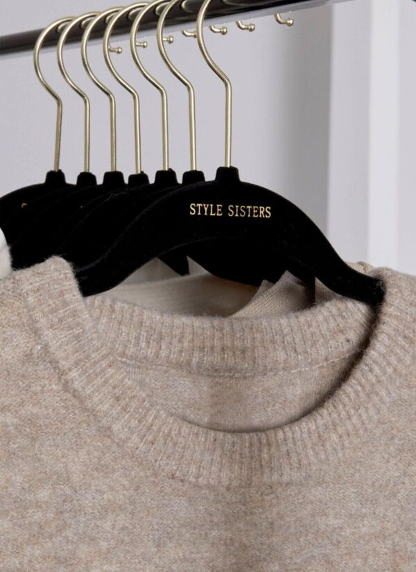 BRAND NEW STYLE SISTERS LUXURY VELVET BLACK COAT HANGERS