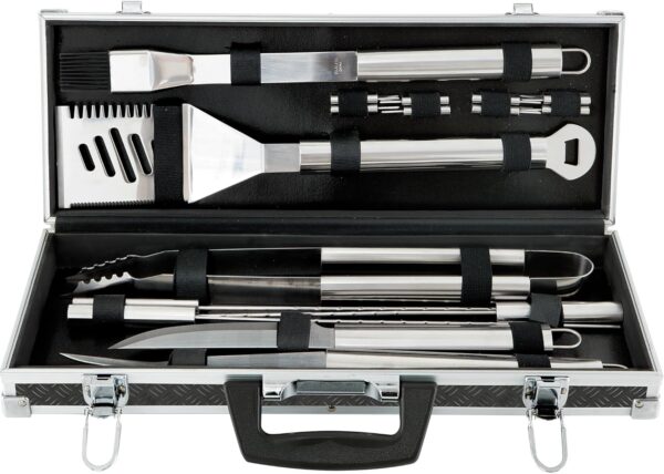 BRAND NEW LINEA LUXURY 18 PIECE BBQ TOOL SET WITH STORAGE BAG